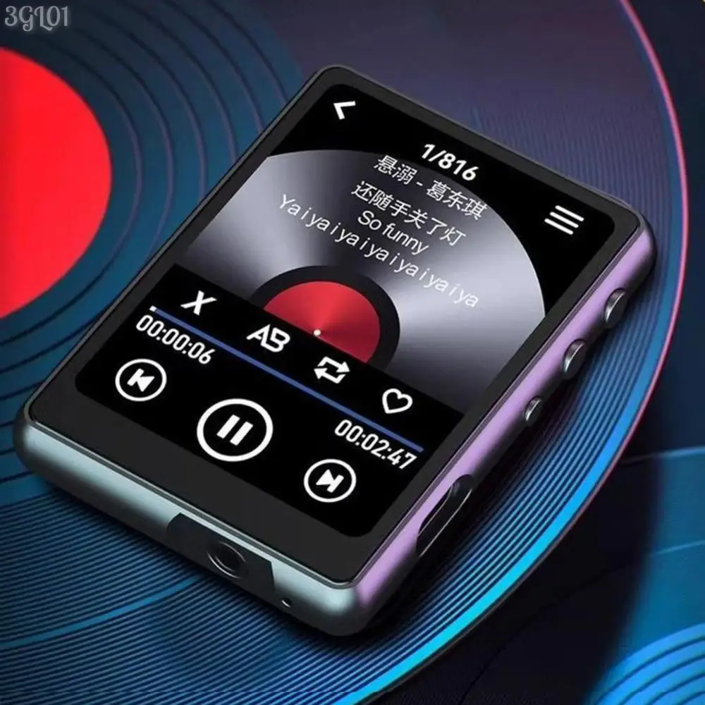 MP3 MP4 Player Full Touch Screen Lossless Music Player Bluetooth-Compatible HiFi MP4 Walkman w/ Speaker FM/E-Book/Recorder