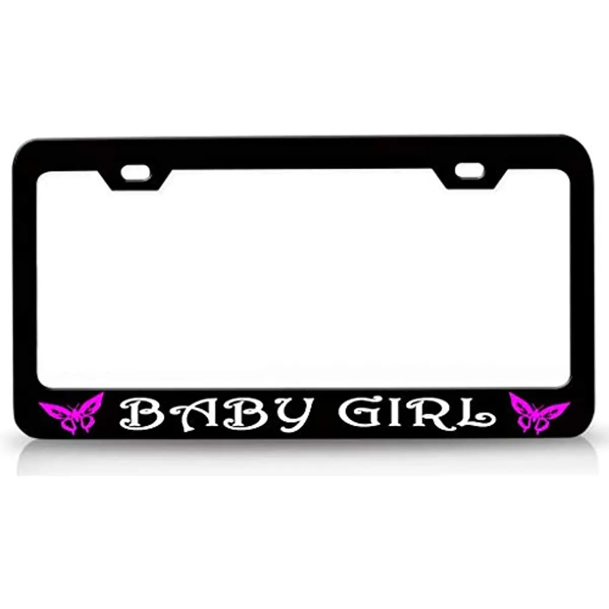 

Baby Girl Butterfly Princess Steel Metal License Plate Frame