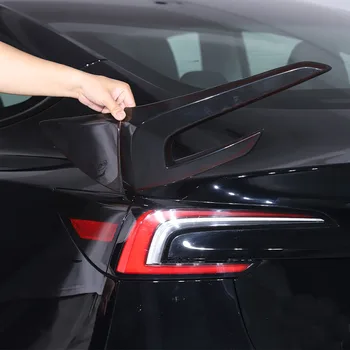 Tesla Model 3 2023-2024 ABS Black Tail Light Cover – Brake Light & Wide Indicator Protective Decorative Accessory
