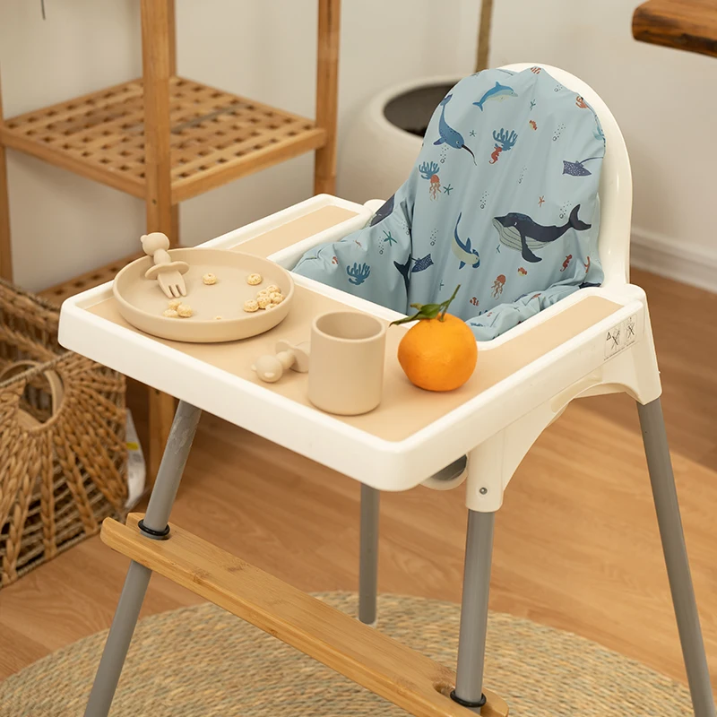 Baby High Chair Cushion Cover Built-in Inflatable Cushion Easy to Clean Highchair Accessories for Baby Sitting More Comfortable - 5