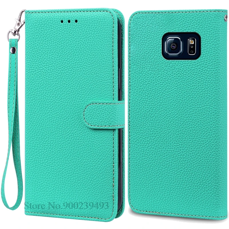 Luxurious Leather Flip Wallet Case for Samsung Galaxy S6 Series - Premium Protection and Style
