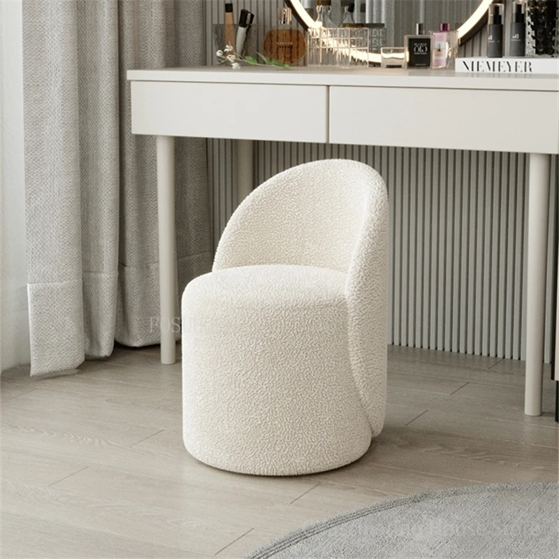 

Light Luxury Chairs for Bedroom Makeup Chair Backrest Makeup Stool Home Bedroom Vanity Chair Simple Dresser Stool Accent Chairs