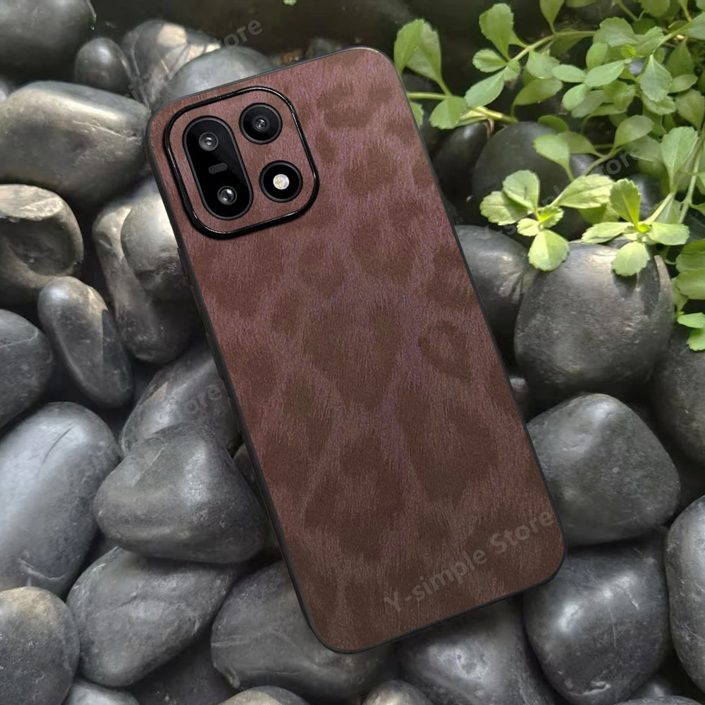 Elegant Leather Silicone Protective Phone Back Cover