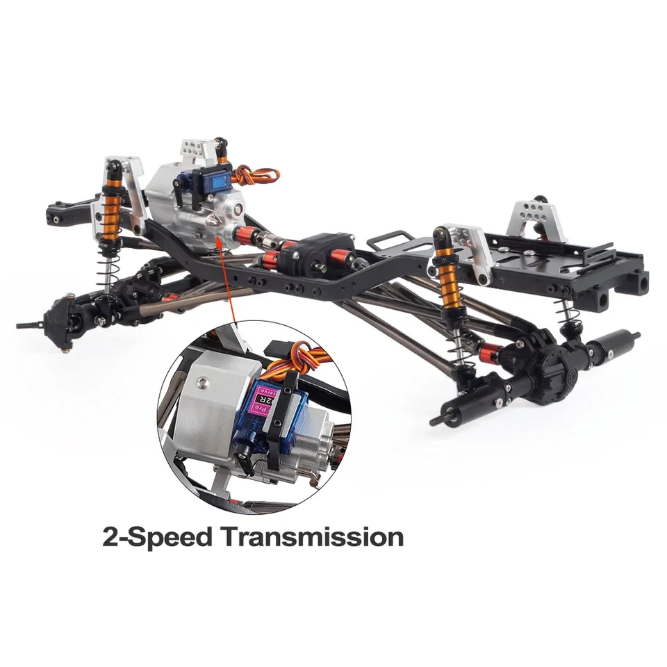 313mmホイールベースシャーシフレーム、1/10軸用　RCクローラー 313mm ホイールベース シャーシ フレーム セット 2 スピード