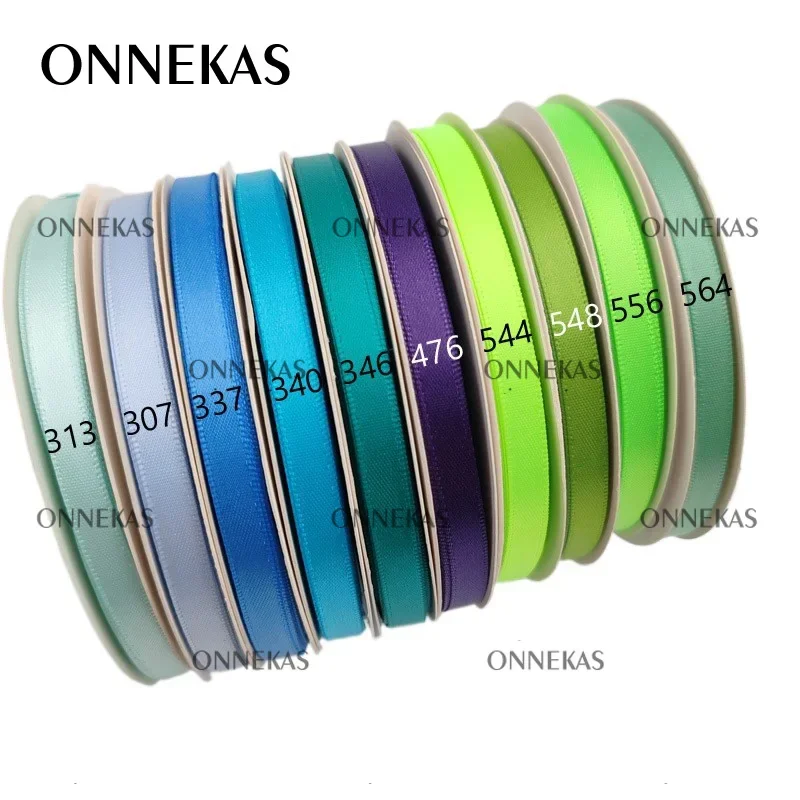 22.5M 6mm Double Faced SATIN RIBBON / Polyester Double Sided Satin Ribbons for Crafting/ Mini Bows Making Ribbon satin ribbons ribbon decoration ribbon supplies satin ribbon