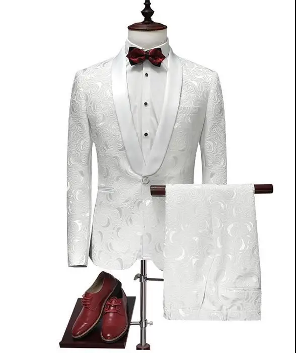 

Custom Made Groomsmen Pattern Groom Tuxedos Shawl Lapel Men Suits Wedding Best Man ZHA04-6999