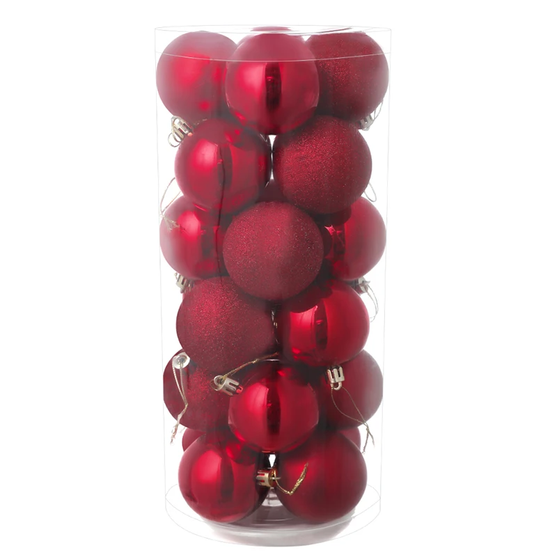 thumbnail image 1 of 24Pcs/box 6cm Christmas Balls Christmas Tree Ornament Ball Xmas Hanging Tree Pendant Home Party Decor 2025 New Year Gifts, 1 of 5