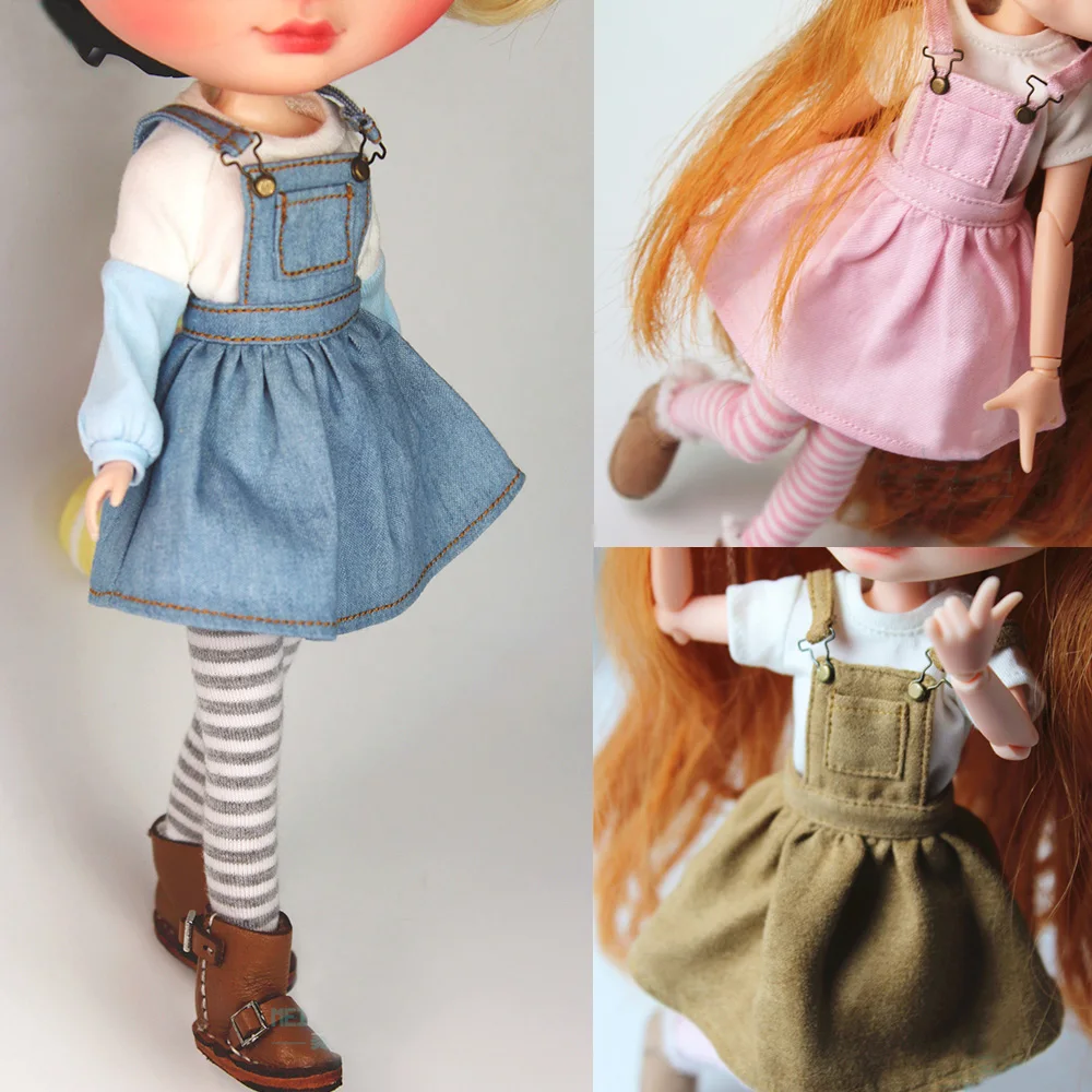 1PCS Blyth Clothes Fashion strap dress leggings T-shirt shirt for 28-30cm Azone OB22 OB24 doll accessories dbs 1 6 blyth doll 1 8 middie doll rabbit shoes for joint body azone body icy doll kind of three colors