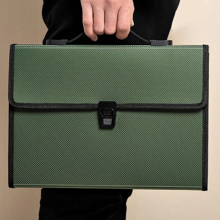 1 Pcs A4 Organ Bag Folder a più strati Borse di documenti di ufficio portatili di grande capacità Organizador di scrivania di archiviazione File di dati Valigetta - immagine 4