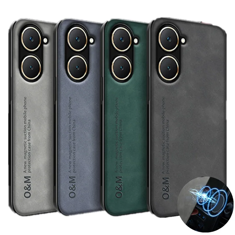 Shockproof Case for VIVO Y03 Y18 Y28 Y28S 5G Y17S Y27 Y16 Y35 Y02 Protective Cover Magnetic Suction Car Holder Coque Funda Capa_voghion.com