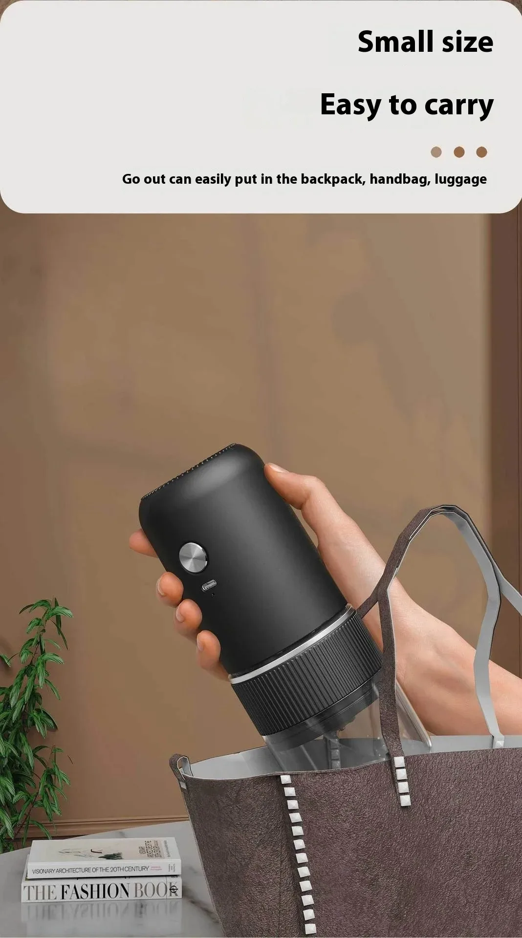 Description Picture 5 of itemPortable Electric Coffee Grinder Adjustable Grinding Thickness Ceramic Core Rechargeable, Easy-to-Clean For Coffee Lovers