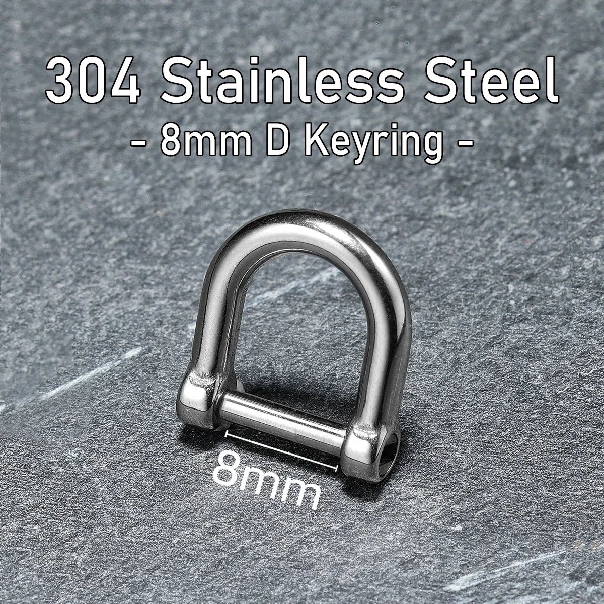 Black Titanium D Buckle Keychain with Horseshoe Design – Premium EDC Accessory