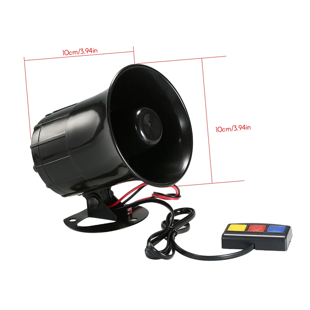 12V 3톤 사운드 라우드 스피커 12V 3톤 사운드 라우드 스피커 보안 경고 사이렌 경적