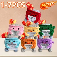 Crochet Dumpster Fire Cute Emotional Support Dumpster Fire Positive Crochet Dumpster Fire Funny Gifts for Friends Coworker 1