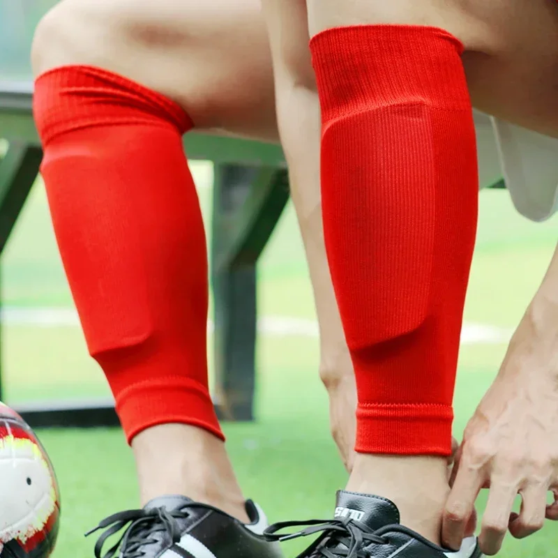 1Pair Sports Soccer Shin Guard socks Pad Sleeve Sock Leg Support Football Compression Sleeve Adult Teens Children leg protection