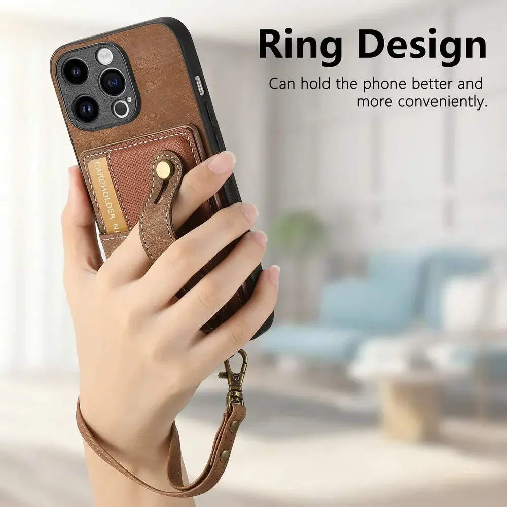Leather Wristband Card Case – Sleek Back Cover