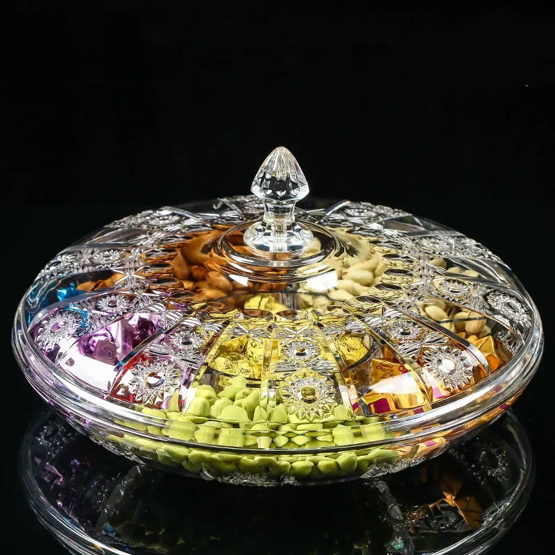 Transparent Acrylic Snack and Candy Dish with Cover