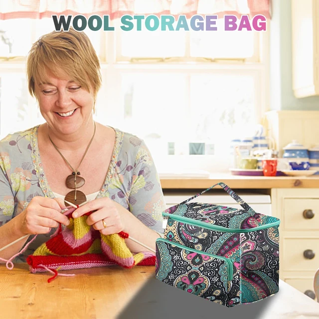 Portable Large Capacity Yarn Storage Bag DIY Yarn Tote Organizer Knitting  Bag For Crochet Hooks Knitting Needles Project - AliExpress