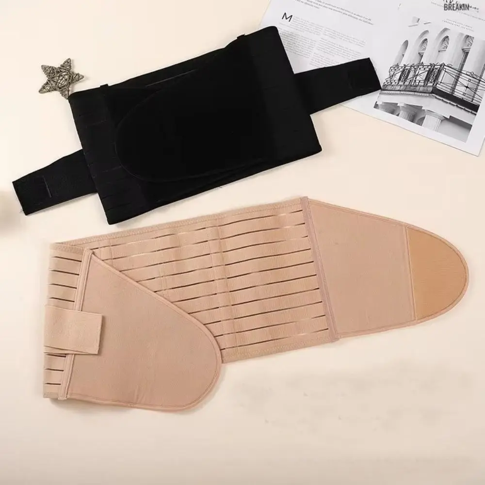 Memory Soft Rubber Bone Corset Postpartum Adjustable High Fit Belly Band Breathable Waist Trainer Recovery Bandage Strap