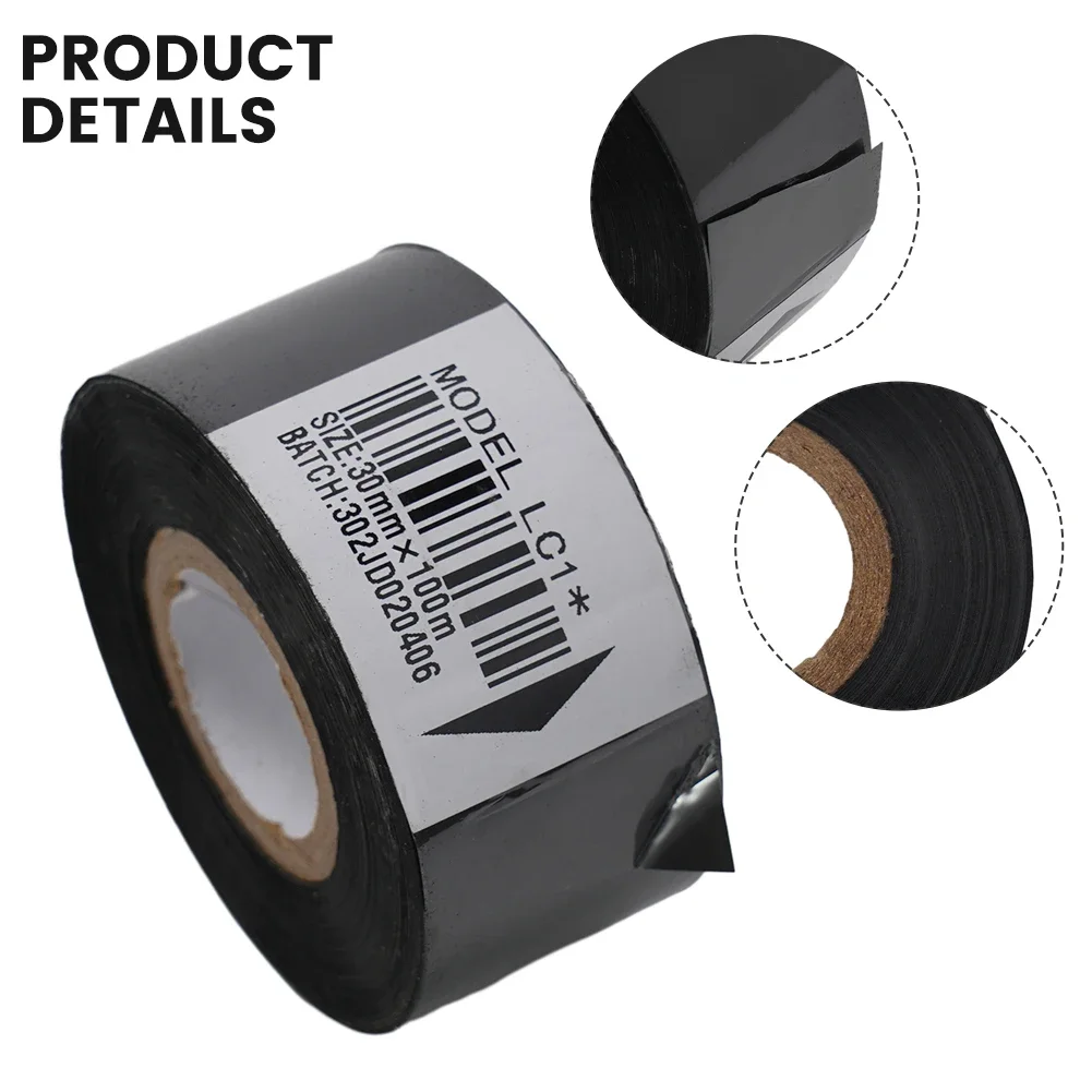 Easy to Use Black Ribbon for HP241DY8 Date Printer, High Adhesion, Provides Crisp and Clear Stamps Coding Machine Part 30*100mm