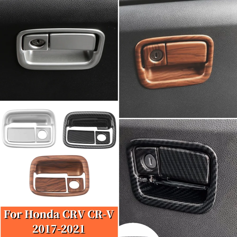 

For Honda CRV CR-V 2017 2018 2019 2020 2021 Car Co-pilot Copilot Storage Glove Box Handle Frame Cover Trim Sticker Accessories