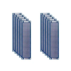 Enhanced Product Title: Set of Blue Double - Sided PCB Prototype Boards for DIY Soldering Projects (2x8 10PCs)