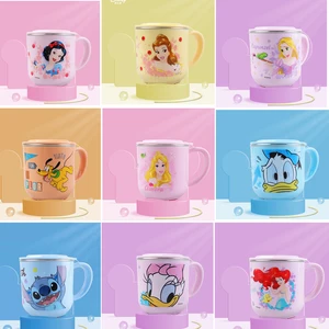 Чашка Disney мультяшная чашка принцессы Детская плоская чашка для воды из нержавеющей стали детская чашка для питья антиосенняя Бытовая чашка для молока