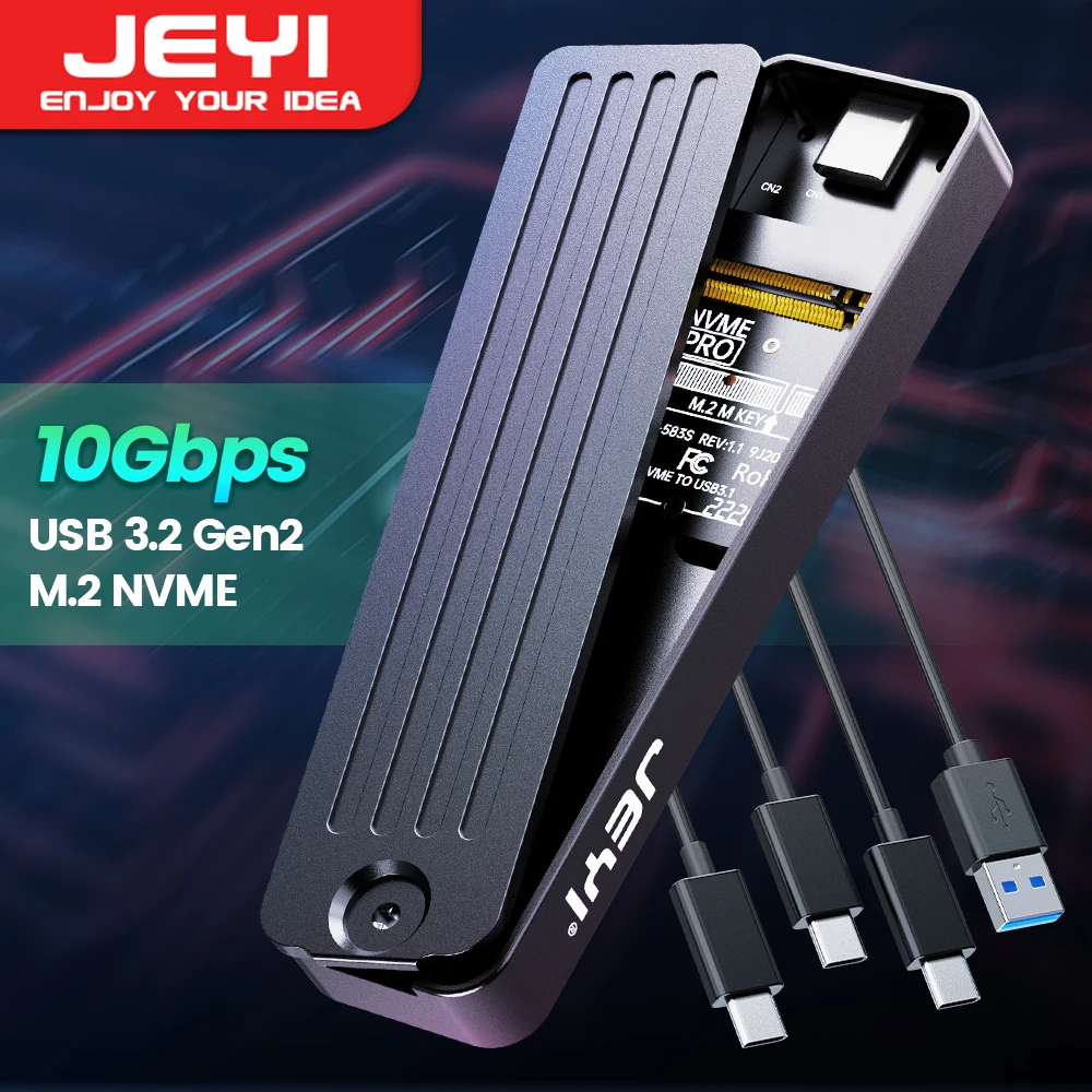 JEYI M.2 NVME SSD Ŭ USB 3.1/3.2 Gen 2 (10 Gbps)-NVME PCI-E M-Ű ָ Ʈ ̺  ̽  UASP Ʈ