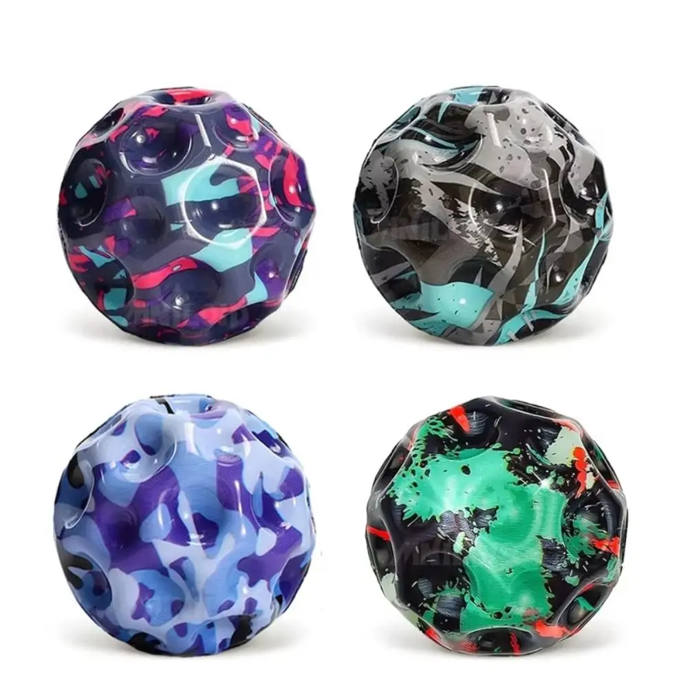 Squeeze Toys Jump Ball High Bouncing Ball Hand Ball Game Multi-hole Wrist Return Rubber Ball Mini Exercise Wrist Elastic Ball