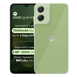 Ultra Thin Transparent TPU Soft Back Cover - Clear Protective Bumper Case - Motorola Moto G06 Power (Clear)
