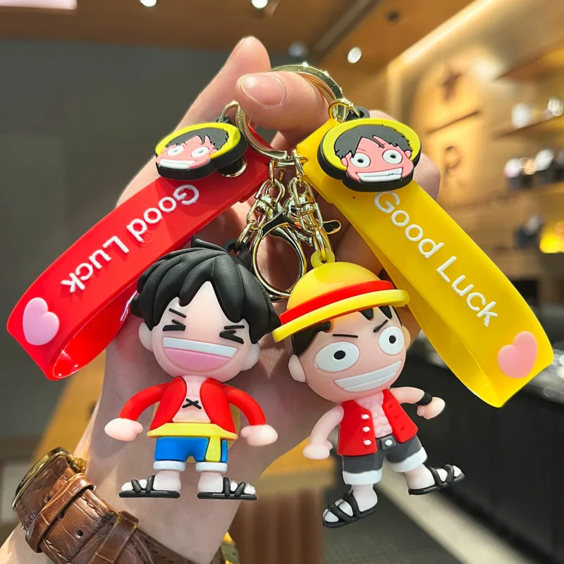 

Japanese Anime One Piece Keychain Cartoon Monkey D. Luffy Keychain Doll Backpack Pendant Car Key Ring Ornaments Jewelry Kid Gift