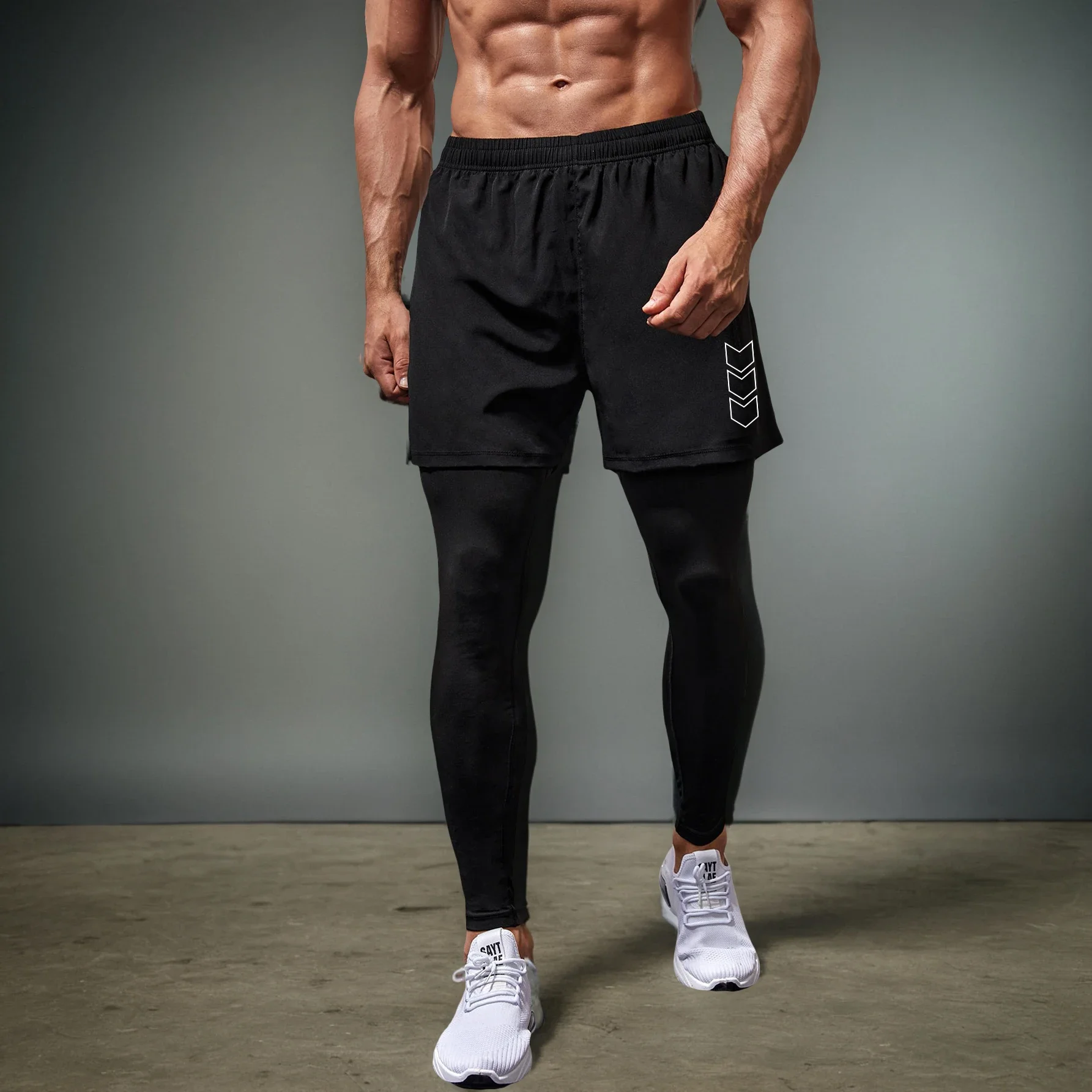 Running Compression Pants Mens Gym Workout Quick Dry Fitness Shorts Training Sport Pants sport jogging trousers