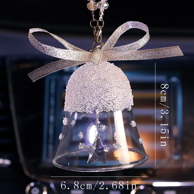 Crystal Glass Wind Chimes New Year Christmas Wall Hanging Decorations Transparent Ornaments Gifts for Car Pendant Wind Chimes