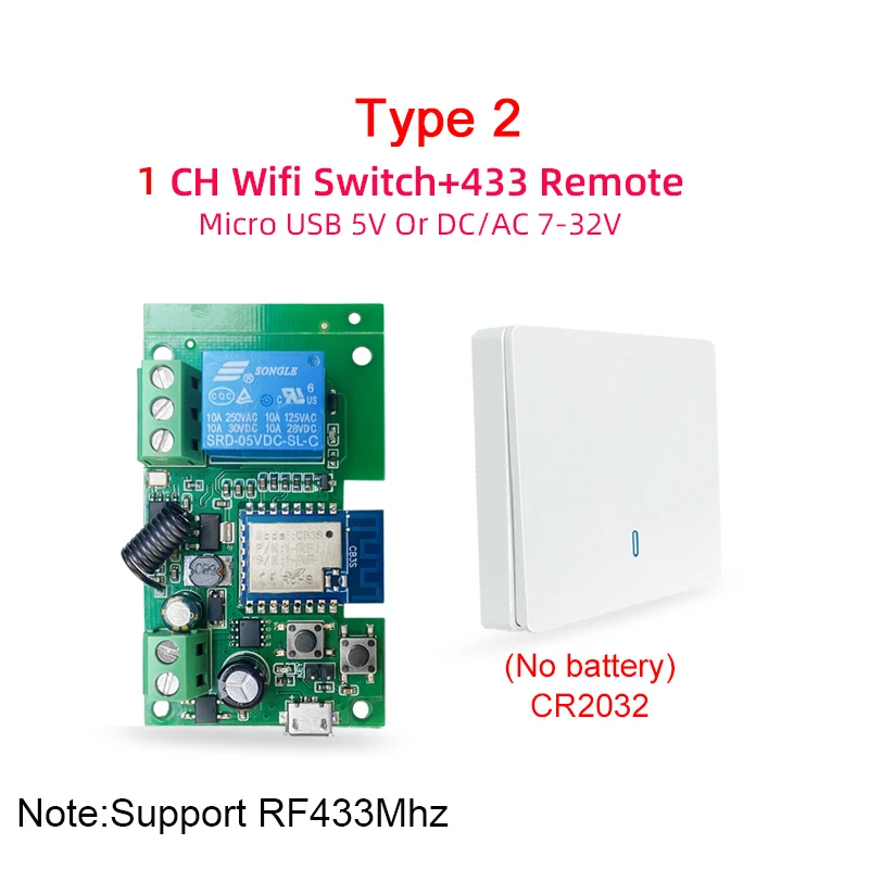 DC 5V 12V 24V 32V Wifi Switch Wireless Relay Module Smart Home Automation  X6T4