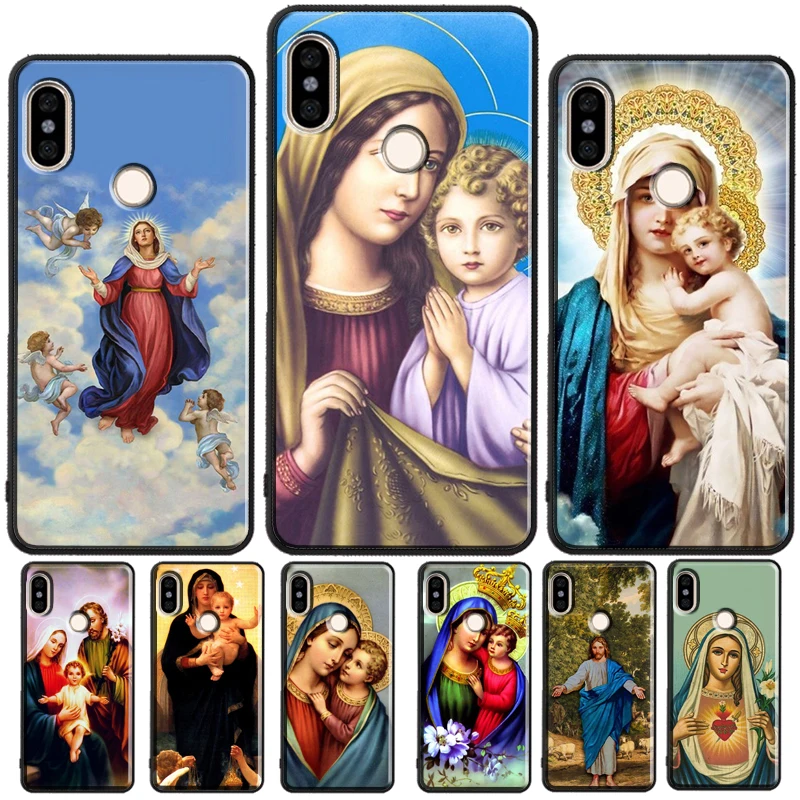 Elegant Religious Mary and Jesus Phone Case Design