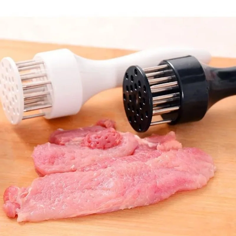 1PC Stainless Steel Steak Meat Tenderizer Hammer Loose Meat Needle Household Punching Daily Tendon Breaker Inserting Needle