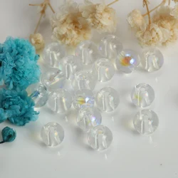 Purple Iridescent Round Glass Beads - 4mm 100pcs (Transparent)