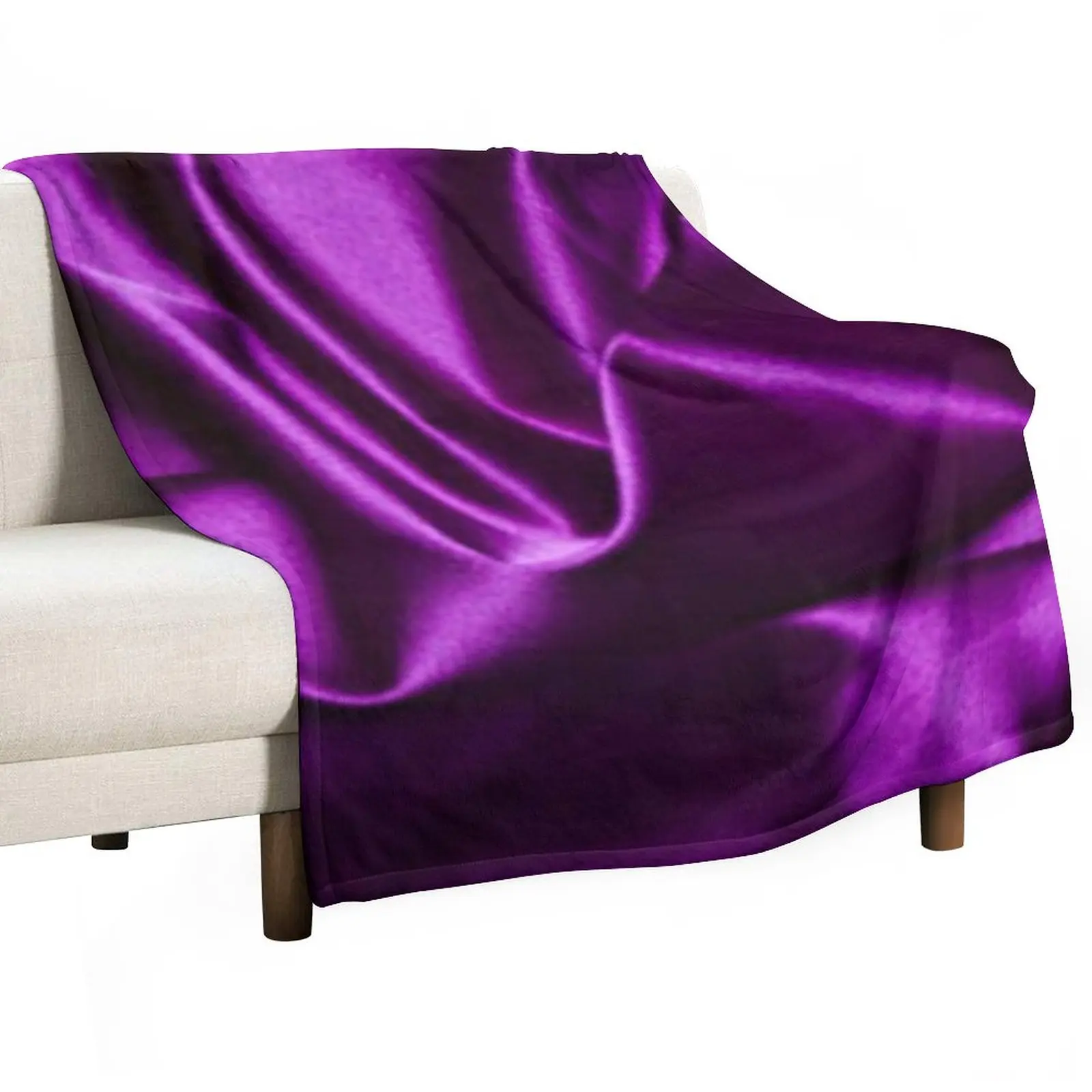 

Purple Satin Throw Blanket Bed covers Thermal Blankets For Travel