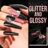 Makartt Glitter Top Coat 10ML, High Gloss Shiny Long Lasting Top Gel for Clear Nail Gel and Acrylic Nails  DIY Supplies 3