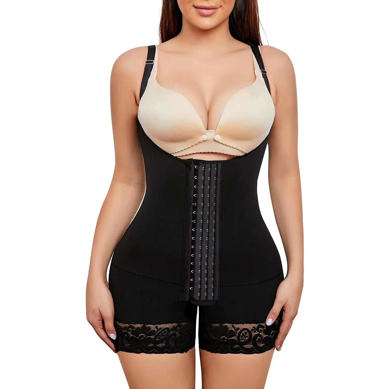 

4-breasted Body Shaping Jumpsuit Short Postpartum Abdominal Tightening Waist Tightening Underwear Body Shapers Women