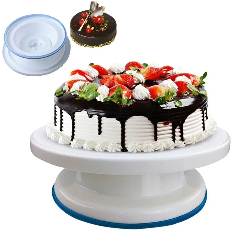 DIY Cake Turntable Baking Mold Cake Plate Rotating Round Cake Decorating Tools Rotary Table Pastry Supplies Baking Accessories