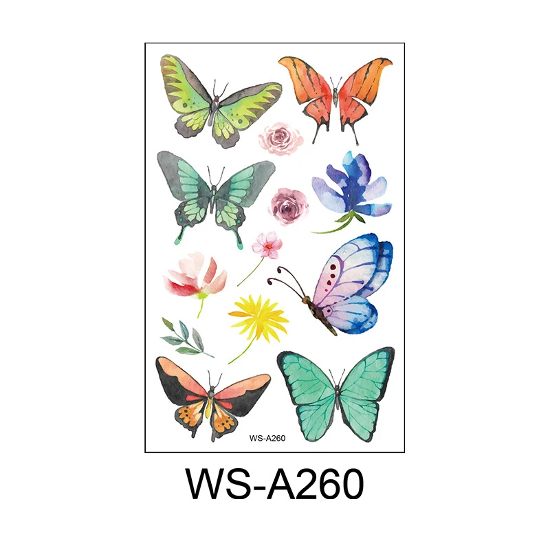 Butterfly Skin Tattoo Sticker False Tattoo Temporary Body Arm Face Makeup Tattoo Removable Butterfly Pattern Sticker for Childre