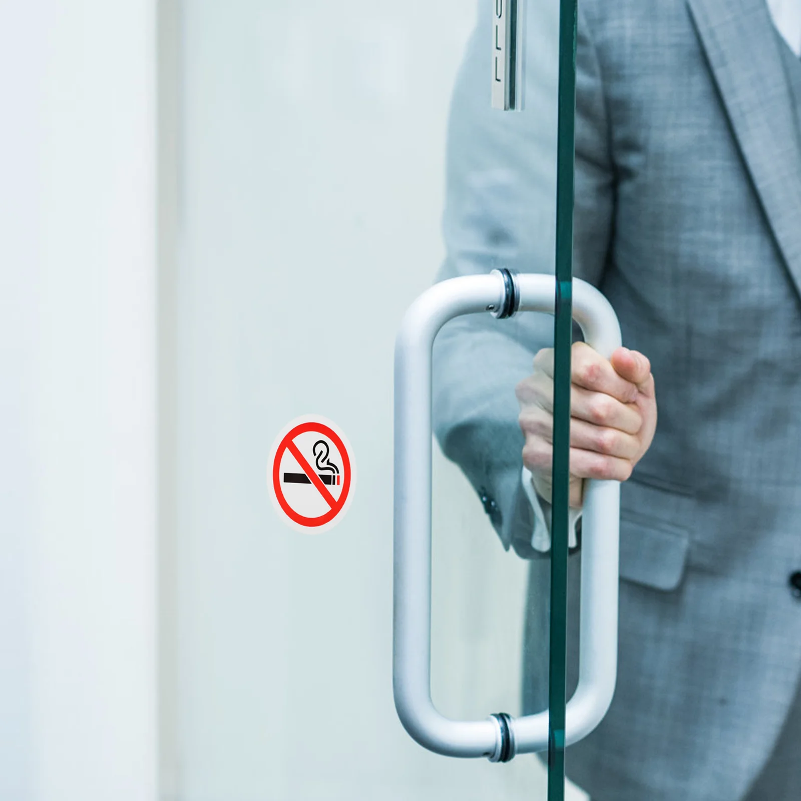 20 PCS Do Not Smoke Sticker Smoking Sign Stickers for Vehicles Reflective Post Office
