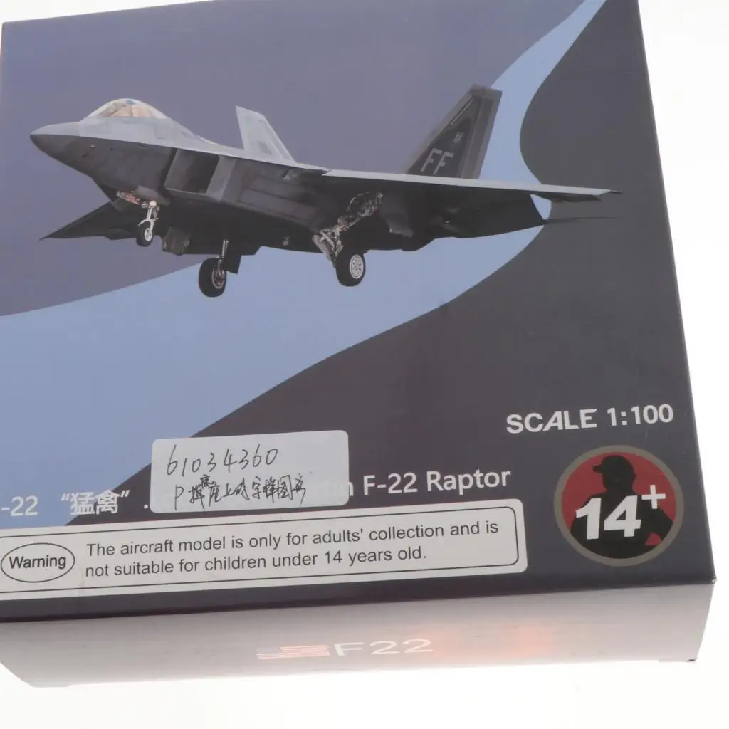 1:100 Scale American F-22 Fighter Airplane Model Aircraft Model Toy Kid Gift 1/100 F-22 Fighter Plastic Model