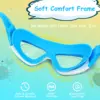 High-definition Children's Waterproof And Anti Fog Swimming Large Frame Glasses, Convenient Goggles Silicone Connected Earplugs 5