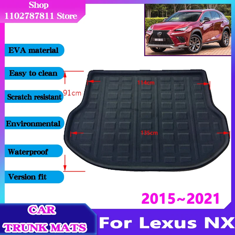 Auto Einziehbarer Laderaumabdeckung Kofferraum für L.e.x.u.s NX 200t 300h AZ10 2015-2021, Schwarz Schutz Der Privatsphäre Abdeckung Hutablage Cargo Cover, Ausziehbar Kofferraumabdeckung Rollo
