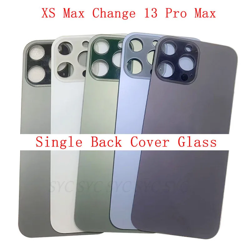 

Big Hole Battery Cover Camera Hole Rear Door Housing For iP XS Max Change 13 Pro Max Glass Back Cover with Logo Repair Parts