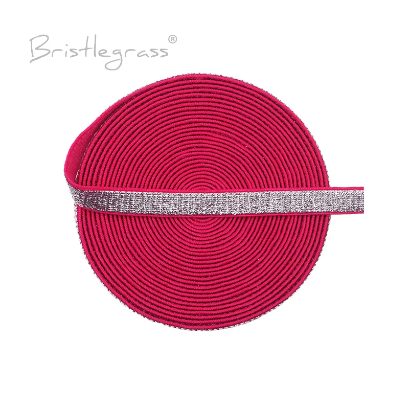Borsten gras Metallic Glitter BH Riemen elastisch 3/8 "10mm Spandex Band Schulter Unterwäsche Dessous Kleid Näh besatz 2 5 10 Yard – Detail 27