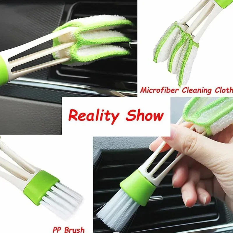 Car Detailing Brush Set 17PCs for Air Vents Rim Cleaning
