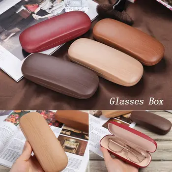 نظارات عين قلاب من الحبوب الخشبية ، واقي قشرة صلبة ، حافظة نظارات معدنية مع بطانة مخملية 2